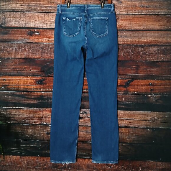 Flying Monkey Platinum Jeans Size 32 High Rise Straight Distressed Denim Stretch - Picture 3 of 10